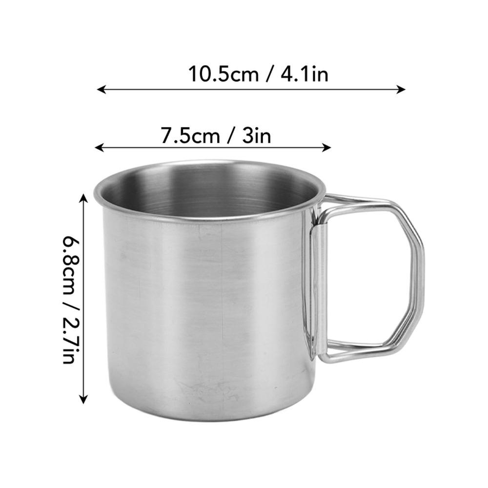 Rustless Steel Metal Drinking Mug 230ml/330ml Travel Tumbler Portable Mug  Trip Use