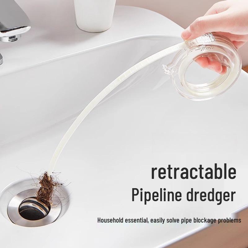 Novinka Kanalizační čisticí tyč: Kartáč proti ucpávání pro čištění umyvadla a potrubí