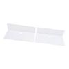 2 Pack Adhesive Floating Shelf Wall Mounted Storage Shelf Display Rack Carbon Steel for Bathroom Kitchen Office White