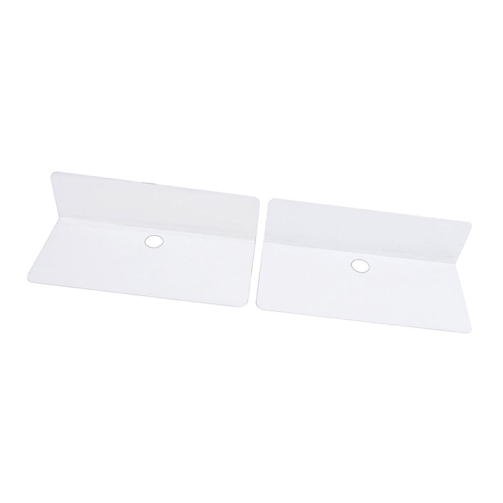 2 Pack Adhesive Floating Shelf Wall Mounted Storage Shelf Display Rack Carbon Steel for Bathroom Kitchen Office White