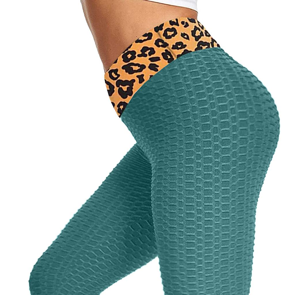 Women Fashion Print Yoga Pants Plus Size Casual High Waist Sport Pants