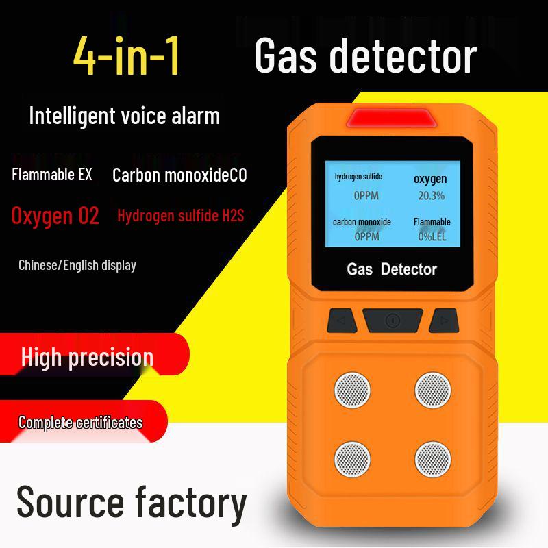 Portable Multifunctional Gas Detector - Four-in-One Industrial Analysis Alarm