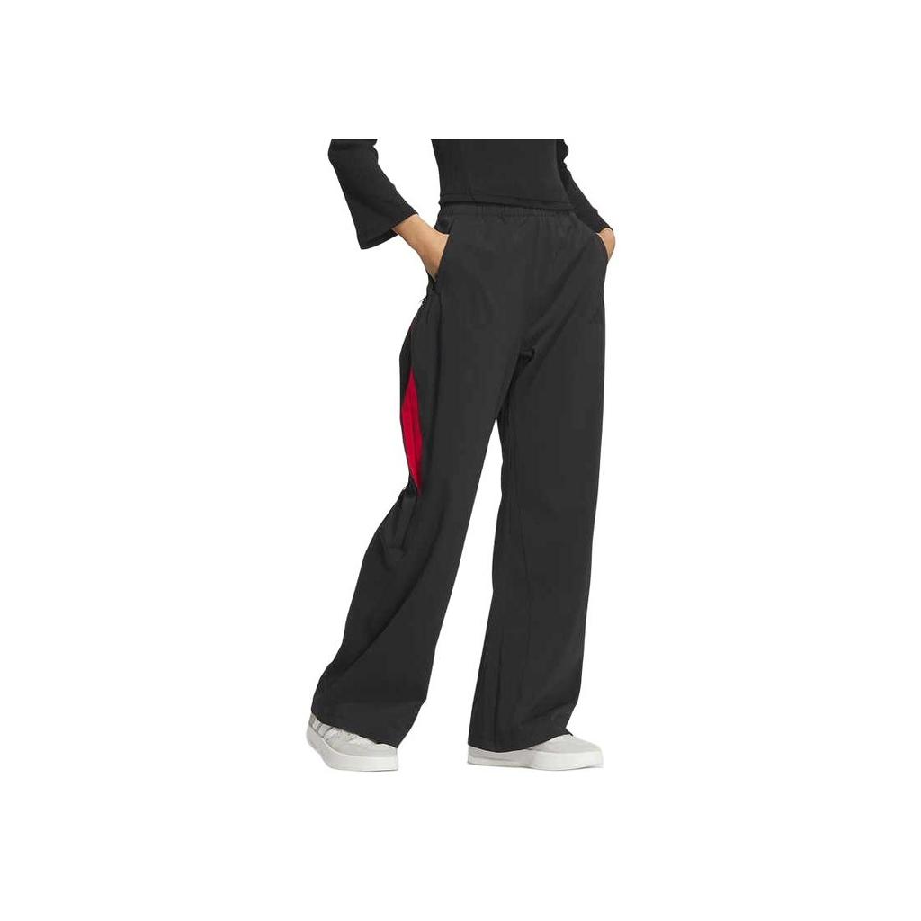 adidas Solid Color Breathable Comfortable Sports Casual Pants Women Bottoms Black JM8791