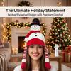 Long Leg 3D Christmas Plush Cap Warm Soft Snowman Party Hat Reindeer Character Cap  Photo Props