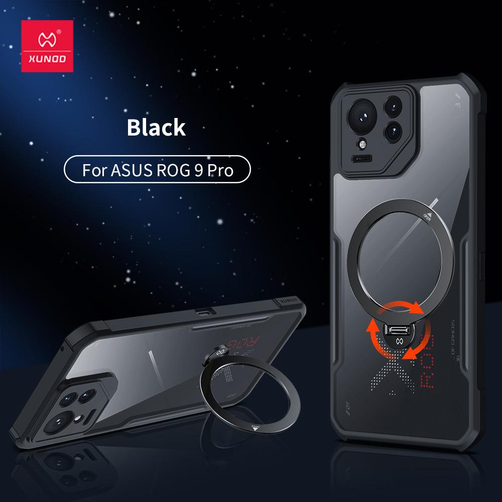 XUNDD For Asus ROG 9 ROG Phone 9 Pro Case Luxury Casing Shockproof Bumper Protective Phone Cover With Rotatable Magnetic Holder