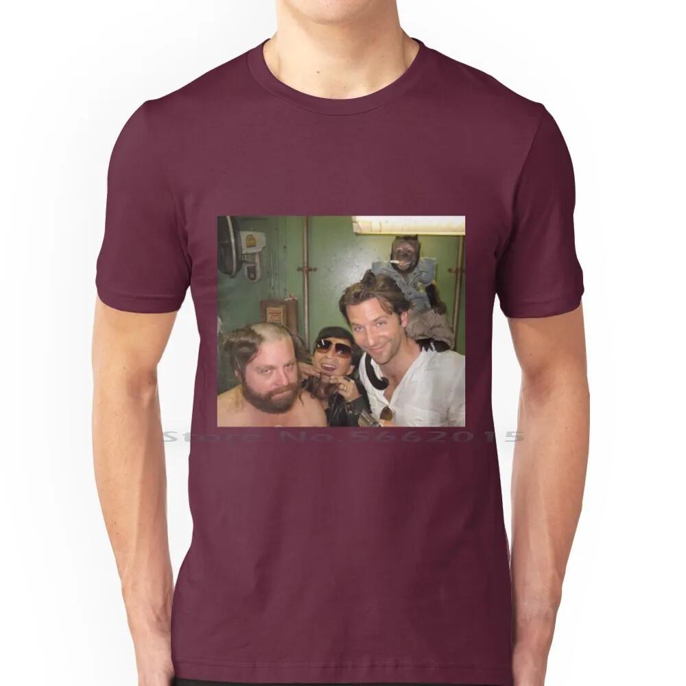 / Hangover Poster Poster T Shirt 100% Cotton Funny The Hangover Party Drunk Movie Beer Drinking Bradley Cooper Comedy Short