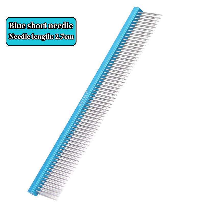 Dog Grooming 2 Row Comb Groomer Cat Stainless Steel Groomer Pets Combs Hairbrush Dog Grooming Combs Dog Hair Care Styling Comb