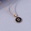 Fashion Enamel Initials Letter Pendant Necklace for Women Girls A-Z Alphabet Name Necklace Birthday Jewelry Gift