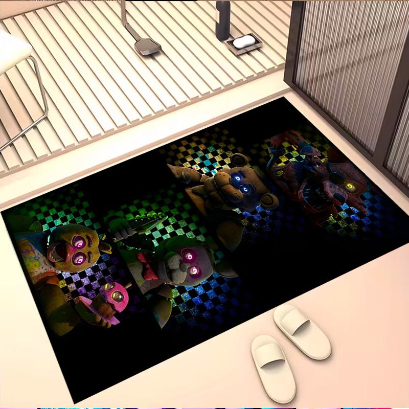 Five Nights at Freddy's Druckteppich, Waschbarer Bodenteppich, Für Eingangsbereich Schlafsaal Waschküche Büro Arbeitszimmer, Heimdekoration Geburtstag Weihnachtsgeschenk