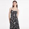GOELIA Camellia Print Spaghetti Strap Maxi Dress