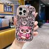 Phone Case: 2D Flat Design Suitable for iPhone 18 17 16 15 14 13 Pro Cases, Couple Style, Pink Owl, Christmas and Halloween Gift