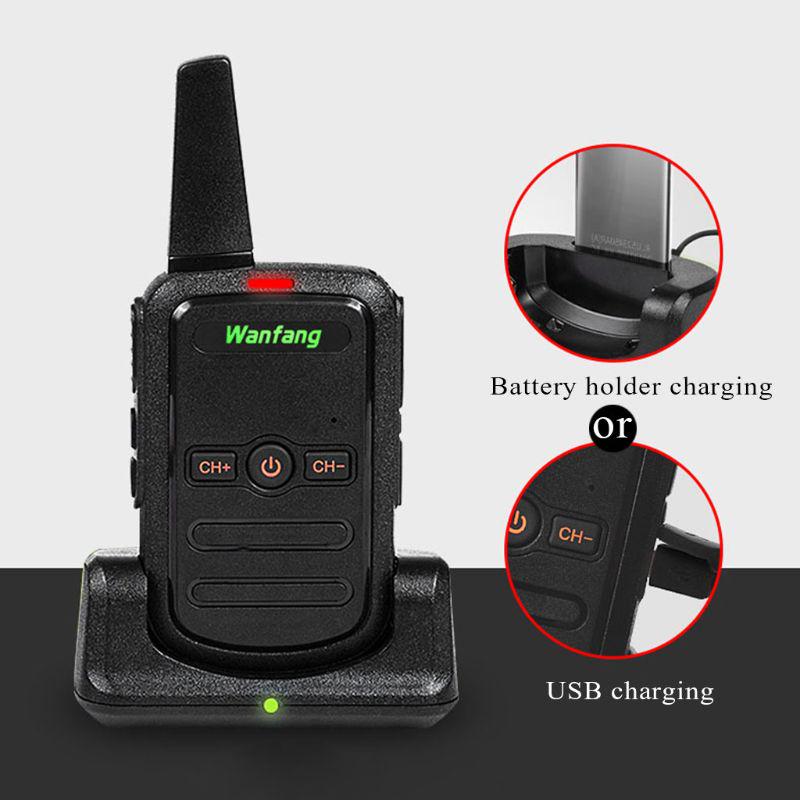 Walkie-talkie profesional mini color ultra-subțire ultra-mic încărcare directă USB