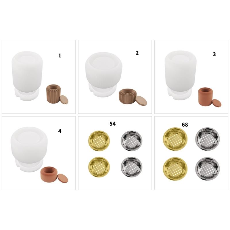 Silicone Molds Stripe Incensed Burners Moulds Candle Cup Making Molds Plaster Molds Craft Supplies Epoxy Resin Molds