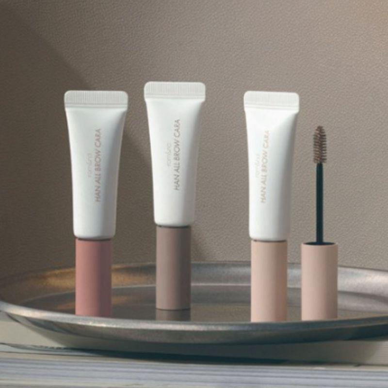 rom&nd Han All Brow Cara 9g Long-Lasting Eyebrow Mascara for Natural Brow Styling & Color Fixing