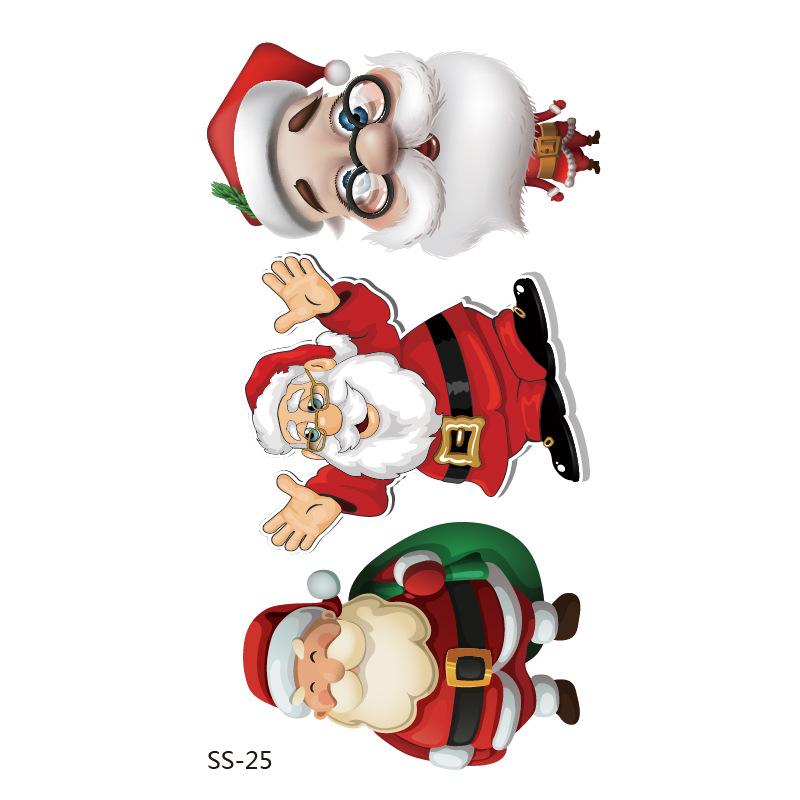 Christmas Fun Face Stickers: Children's Cartoon Tattoo Stickers