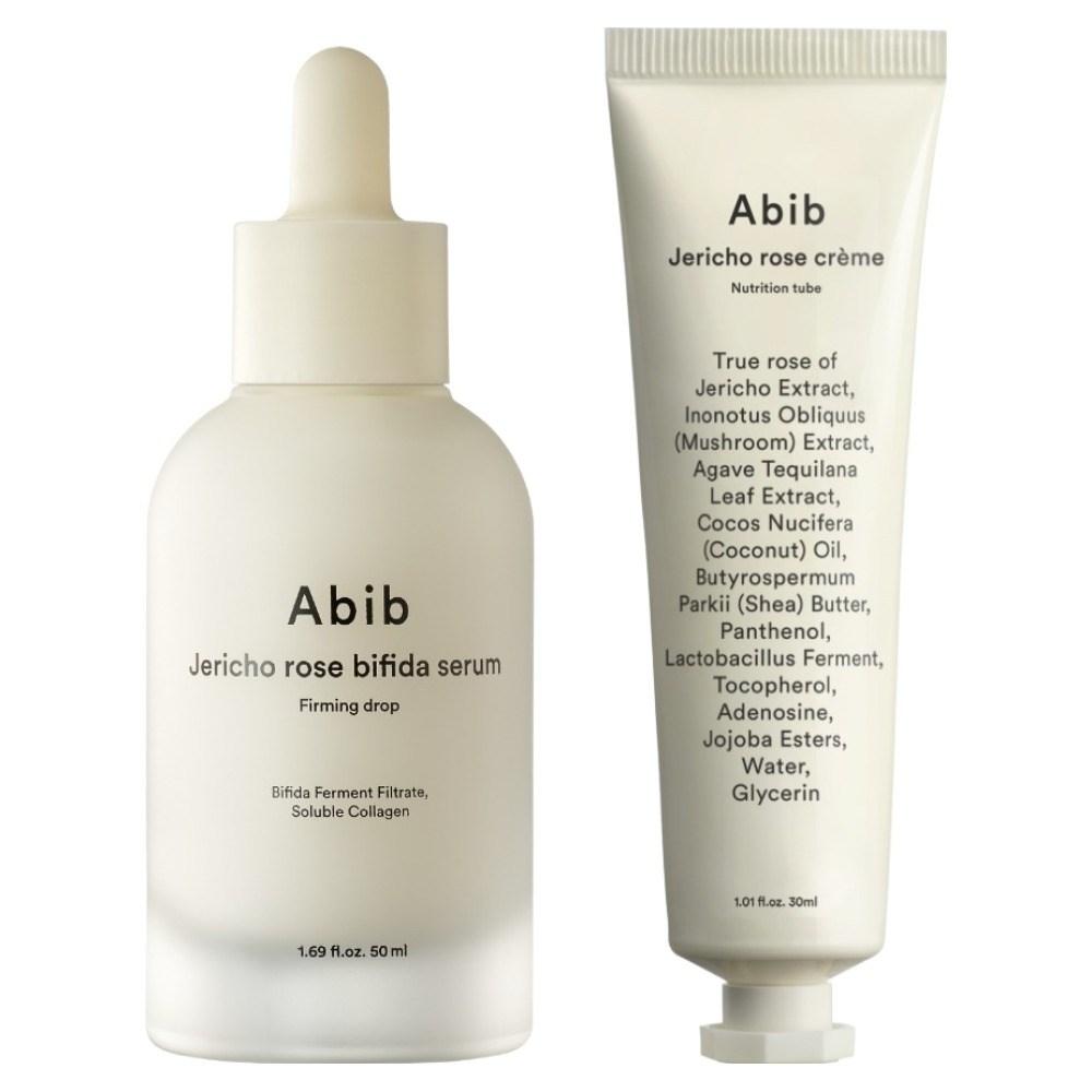 ABIB Sérum Bifida Rose de Jéricho(50 ml)+Crème(30 ml) – Sérum Fermeté et Crème Hydratante pour les Pores et l'Élasticité de la Peau, Coréen