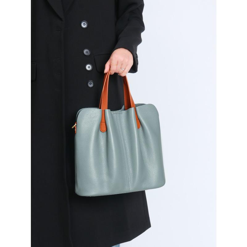 

Сумка-тоут Большая вместительная сумка через плечо из натуральной кожи для женщин с высококлассным ощущением