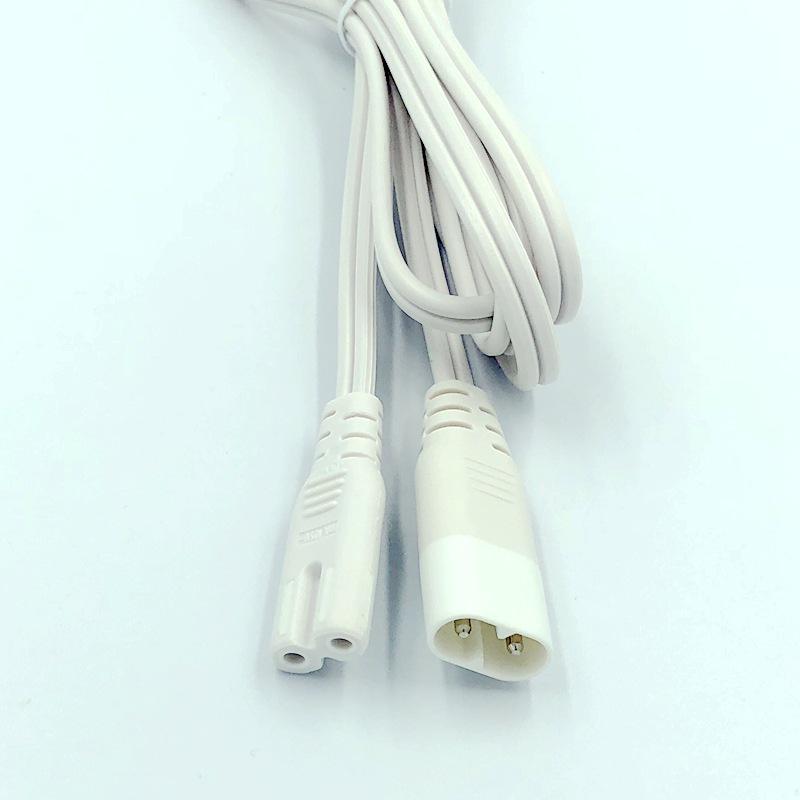 2.5A 250V 90° Elbow Figure-8 2-Pin L-Shaped Male C7C8 Power Extension Plug Cord.