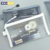 Transparent Mesh Pencil Case Large Capacity Storage Bag Nylon Zip Pencil Bag Office School Supplies Office Supplies
