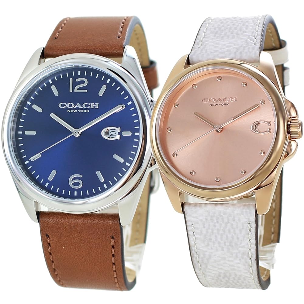 

Watch Pair Watch Storage Box Slim Thin Leather Watch 1460258514504113 [Coach] Men s Women s [Item]