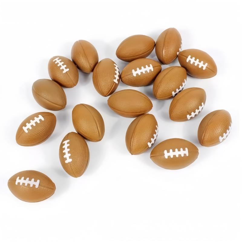 6Pcs Mini Pu Rugby Party Toy Mini Foam Squeeze Sports Ball To Relieve Stress Anxiety School Classroom Reward Party Gift