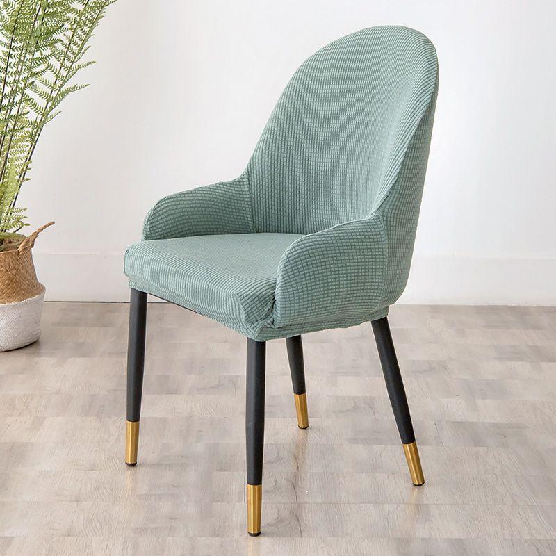 

Изогнутый подлокотник Скандинавский Четыре сезона Общие ткани Чехол для обеденного стула Bean Green