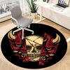 1pc Skull Demon Office Round Area Rug, Under Office Chairs Bedroom Living Room Home Decor, Room Deco, Available In Various Sizes