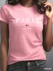 Damen Sommerkleidung kurzer Stil Damen T-Shirt mit Rundhalsausschnitt elegant und lässig Damenbekleidung Grafik-T-Shirts