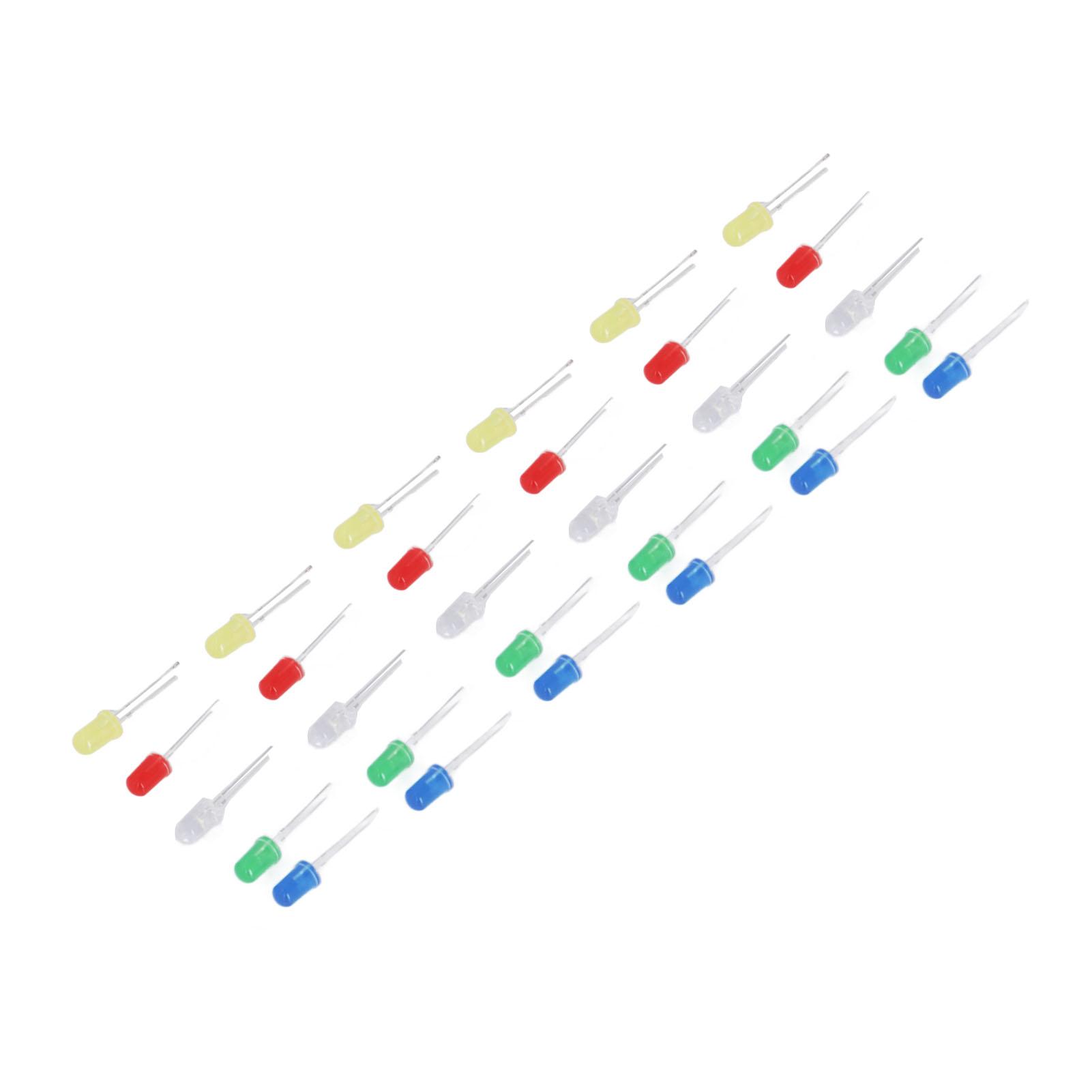 

1000Pcs LED Light Emitting Diode Assortment Kit Bulb Lamp Components Round 5 Colors 5mm