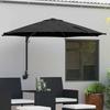 Garden Sun Umbrella Black 248 x 248 x 148 cm
