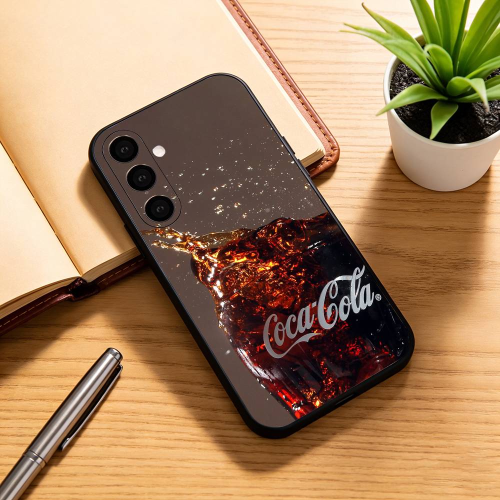 CocaS-S Fashion C-Cola  Phone Case Black Silicone Soft For Samsung Galaxy A73,A72,A71,A70,A53,A52,A51