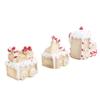 Xmas Train Three Part Resin Creative Cute Fade Resistant Xmas Train Figurine for Decoration
