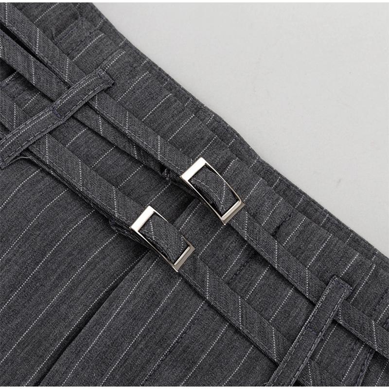 Retro Striped Casual Wide Leg Pants Spring and Summer Women's Fashion Commuting Versatile High Waist Loose Straight Leg Pants