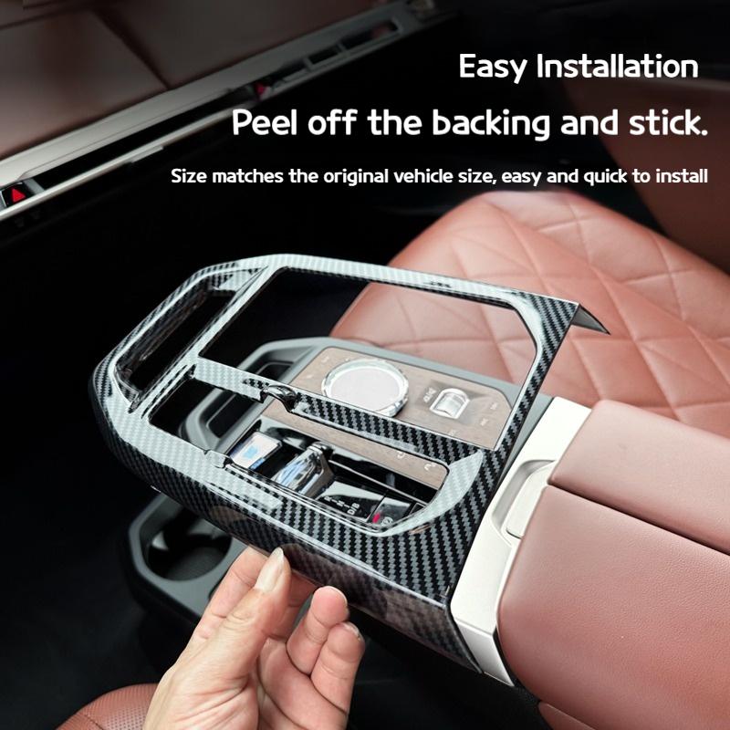 For BMW IXG08 2025-2025 Modification Central Control Gear Panel Carbon Fiber Pattern Interior Gear Decoration Auto Accessories