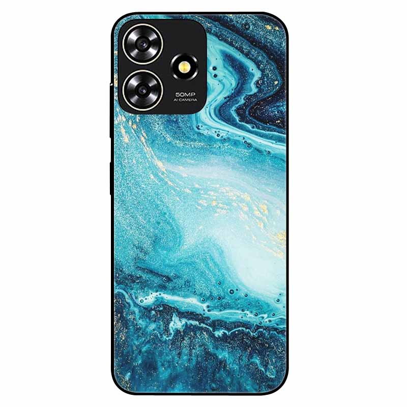For ZTE Blade A73 4G Case 6.6'' Para Silicone Soft Cool Print Marble Phone Cover for ZTE BladeA73 A 73 4G Shockproof TPU Bags