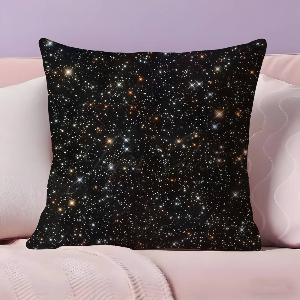 Space Starry Sky Art Pillow Case  Ultra Soft Skin Friendly Fabric Cloud Like Comfort & Concealed Zipper