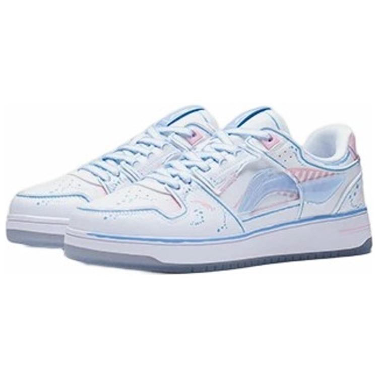 New LiNing Tianji Slip Resistant, Lightweight, Breathable, Height Increasing Low Top Skateboard Shoes Women's White AGCS200-1