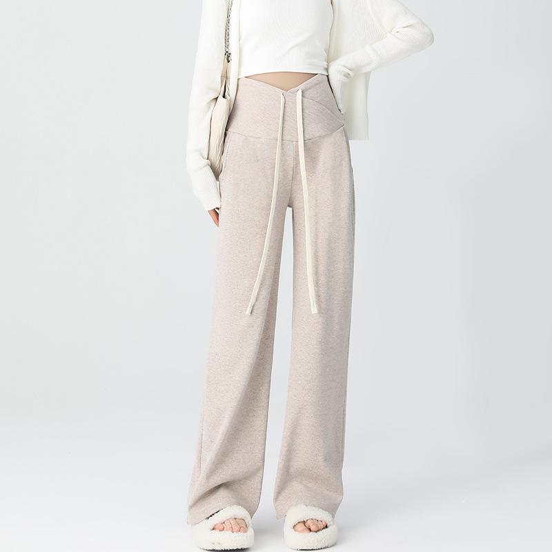 2026 Fleece-Lined Wide-Leg Maternity Pants for Early Pregnancy - Spring & Winter Wear 2XL