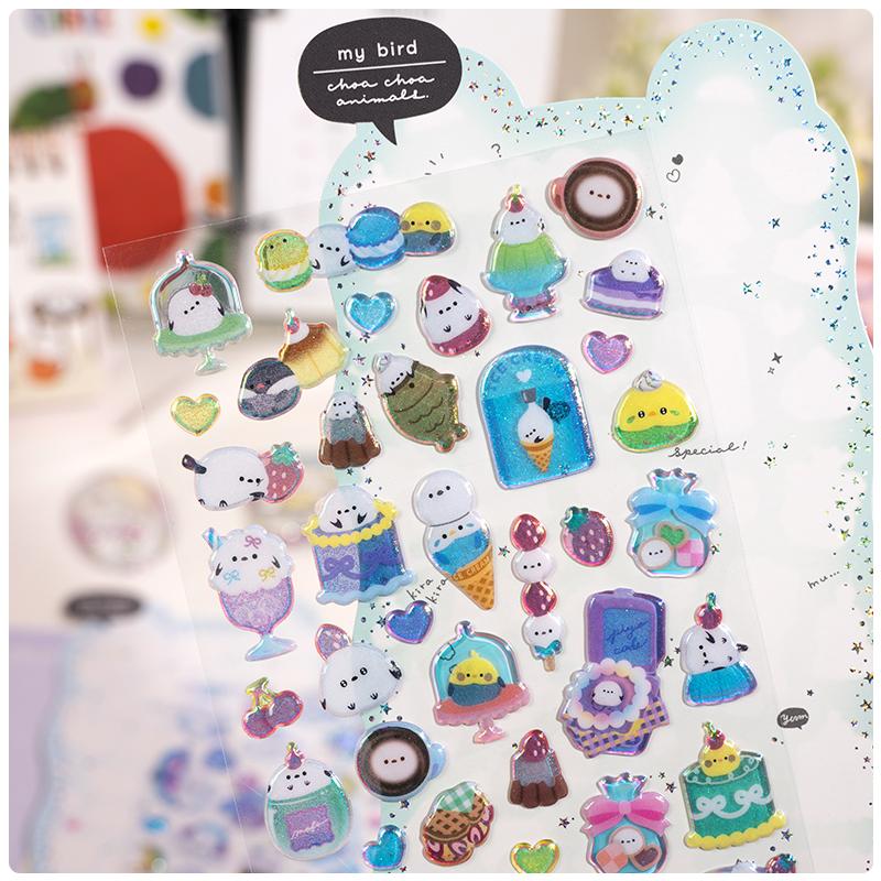 4 Pcs Mixed Cartoon Space Puppy Rabbit Cats Decor Stickers Scrapbooking Diy Journaling Cute Stationery Diary Sticker Gift