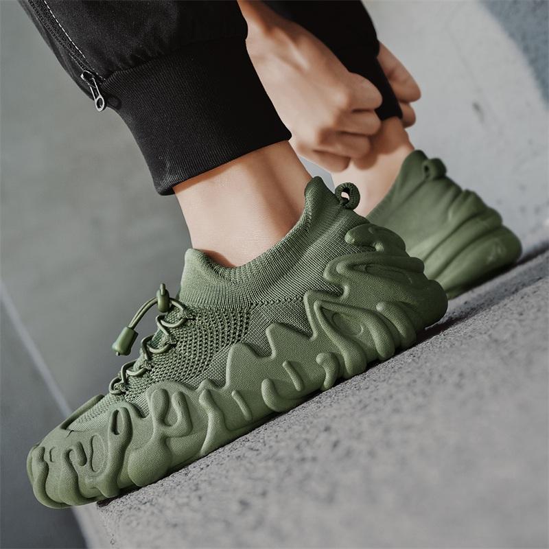 YRZL Men's Sneakers Fashion Athletic Shoes Breathable Soft Comfort Male Casual Shoes Lightweight Walking Shoes