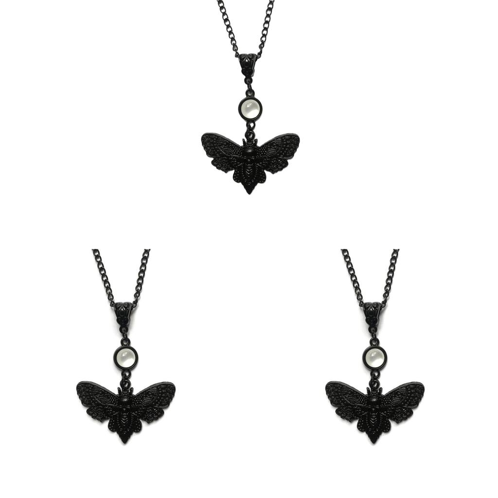 Gotische Adlermotte Anhänger Halskette Mit Legierung Tier Design Für Halloween Geschenk