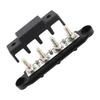 4 Post Power Distribution Block Bus Bar with Cover M8 Terminal Studs 250 Amp Rating for Marine Automotive RV Black