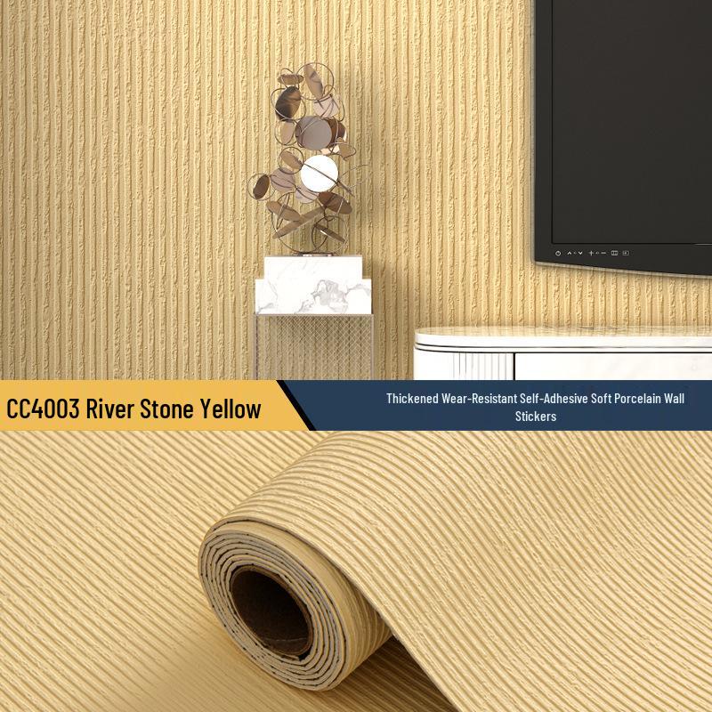 3D Imitation Stone Bendable Self-Adhesive Wallpaper for Wall Renovation