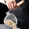 Hangable Wooden Handle Hot Pot Colander Stainless Steel Fine Mesh Food Skimmer Noodle Filter Spoon Kitchen Cooking Frying Basket