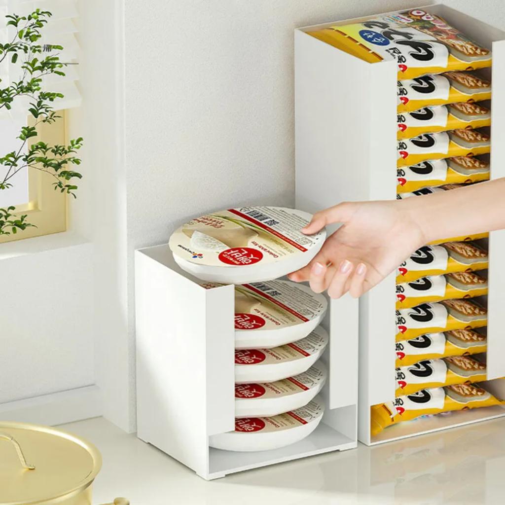 Ramen Storage Box Kitchen Instant Noodle Cup Tissue Storage Bins Facial Mask Storage Box Multi-function Tabletop Organizer