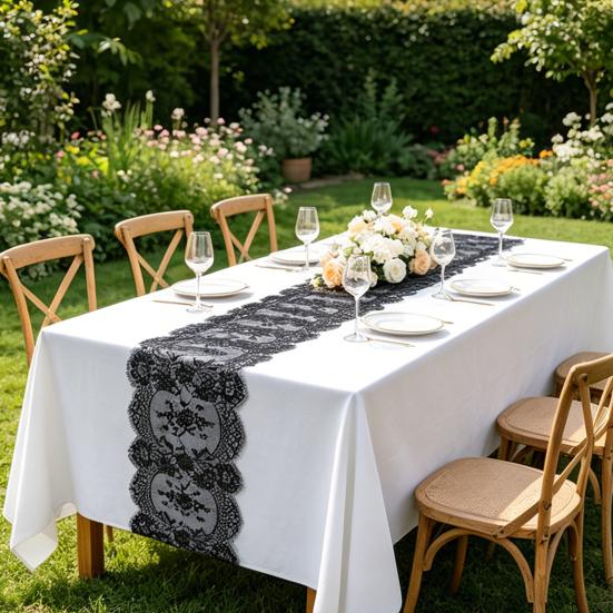 Lace Table Runner 14 Inch Rustic x 118 Vintage