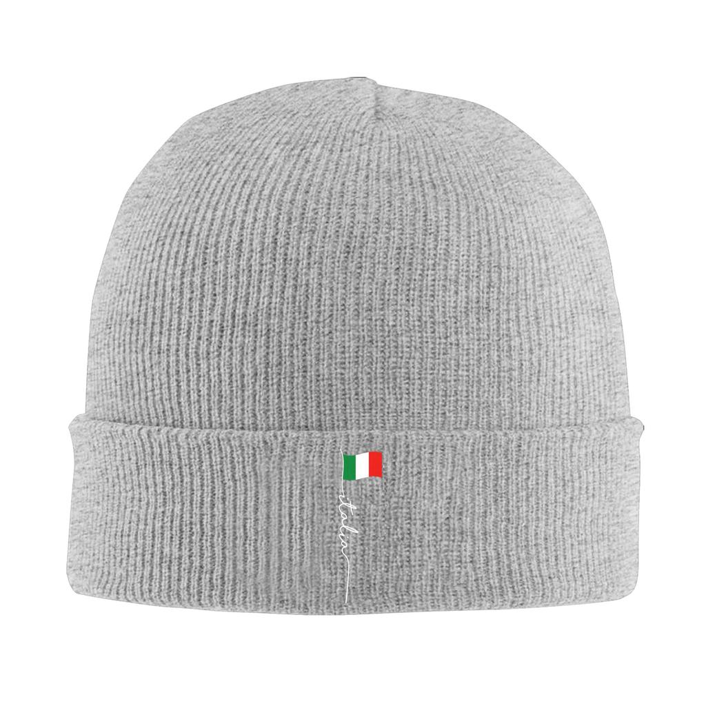 Italy Signature Italian Flag Italia Hat Autumn Winter Beanies Warm Cap FeUnisex Unisex Acrylic Bonnet