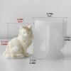 3D Maine Coon Shape Candle Silicone Mold Sitting Cat Resin Mould Soap Candle Making Supplies Resin Casting Mould For Home Deco