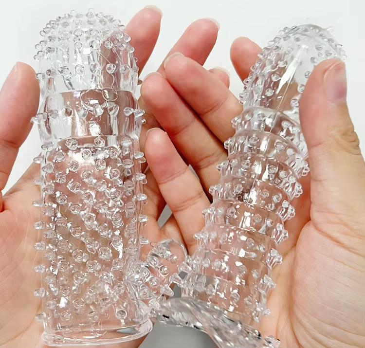 High Quality Crystal Sleeves Extended Pleasure Spike Reusable Condom Adult Sex Toys Men Stimulation Penis Large Penis Sleeve