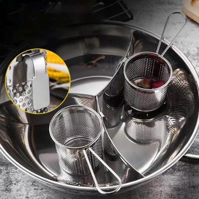 Stainless Steel Strainer Hotpot Filter Colander Silver Stainless Steel